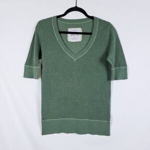 Mossimo Supply Co Waffle Knit Top Womens XXL Sage Green Y2K Soft Girl Earthy